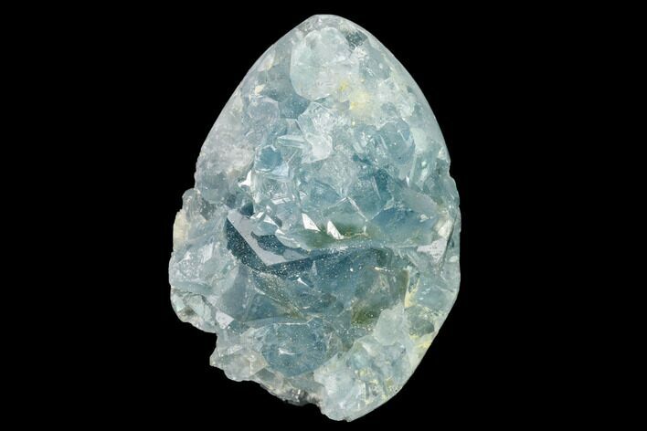 Crystal Filled Celestine (Celestite) Egg Geode - Madagascar #172673